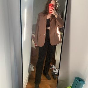 Uniqlo oversized brown blazer